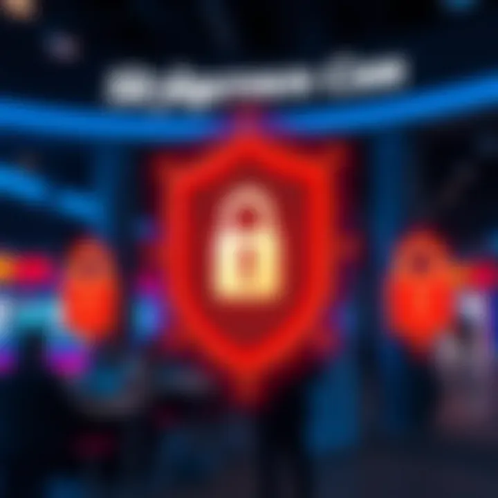 Illustration of security shield and encryption symbols representing Skycrown Com's protection measures