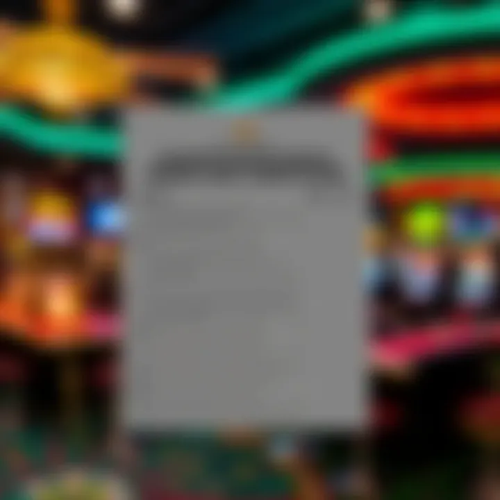 Graphic showing bonus terms and conditions checklist for casino players