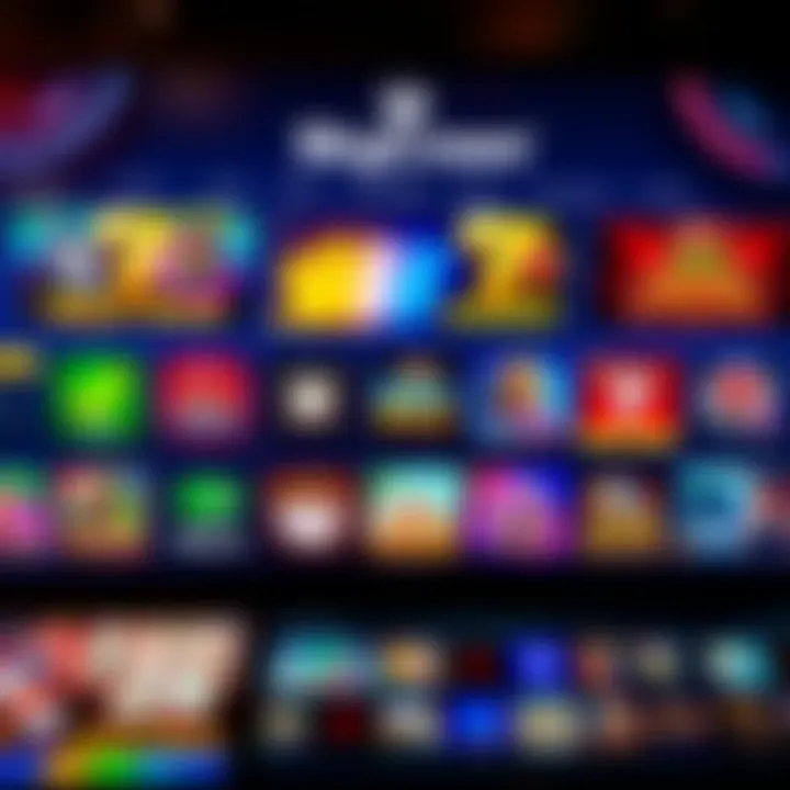 Variety of casino games and payment options displayed on digital interface