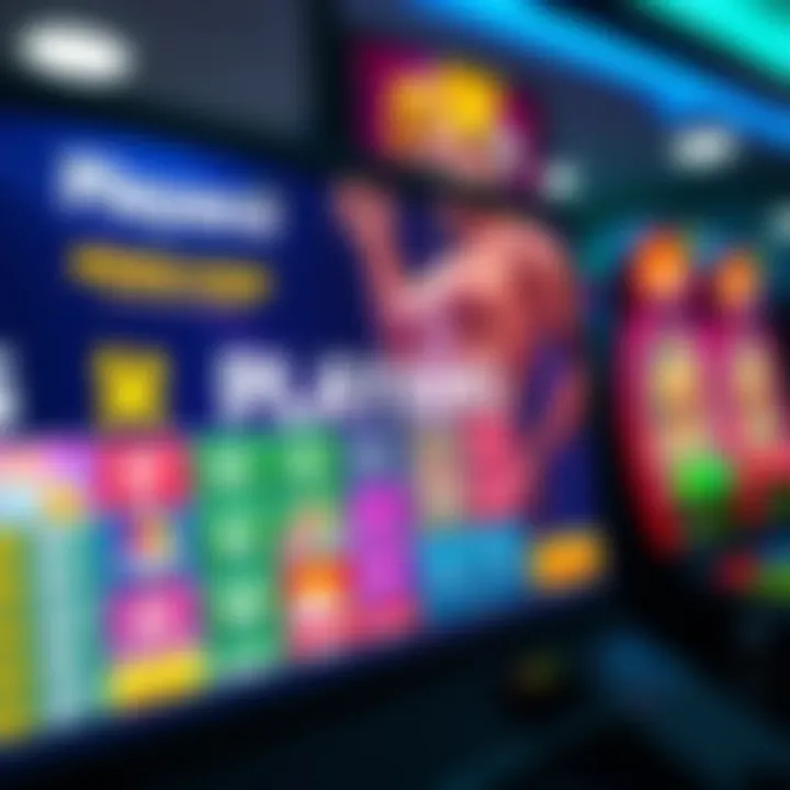 Playamo casino promotional codes displayed on a digital screen with vibrant colors