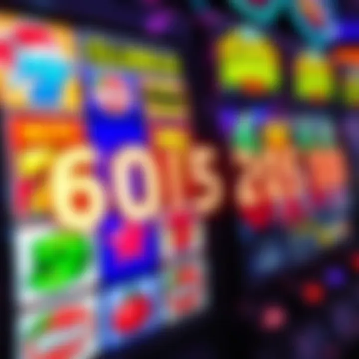 Colorful slot machine reels displaying various symbols with a glowing bonus code overlay