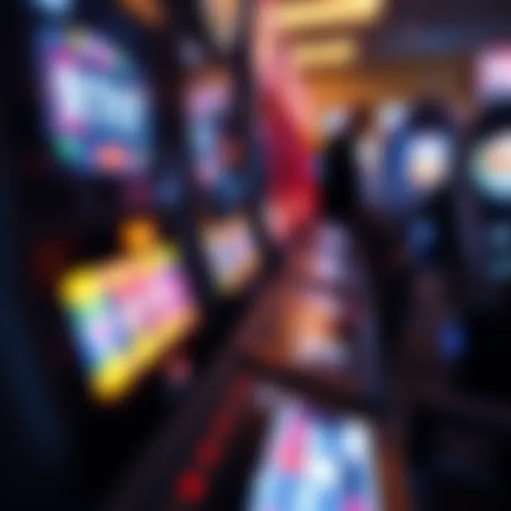 Gaming Machine Interface in Australian Pokies Close-up of a gaming machine interface with illuminated buttons and a digital display