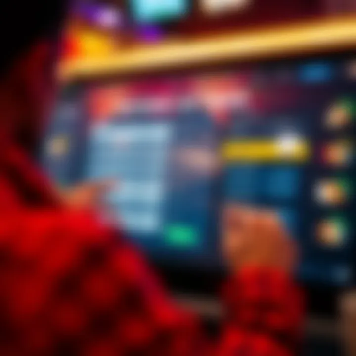 User navigating account settings on a digital gaming dashboard