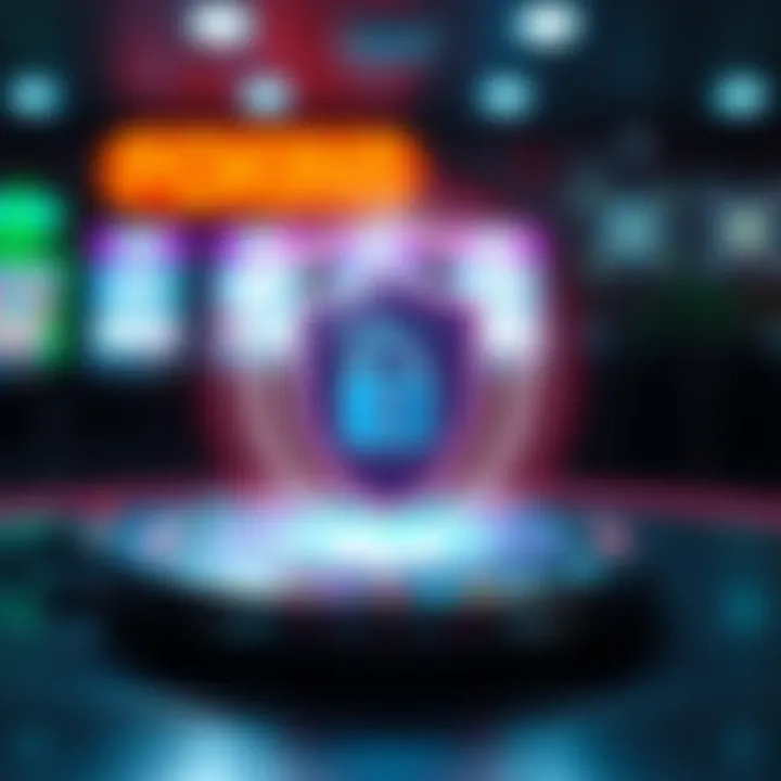 Digital shield icon symbolizing strong security measures for online gambling accounts