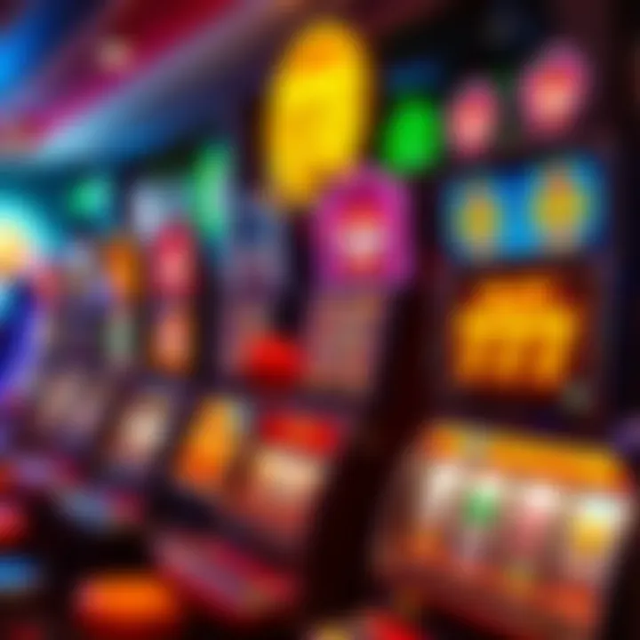 Colorful assortment of online slot games available on a digital casino platform