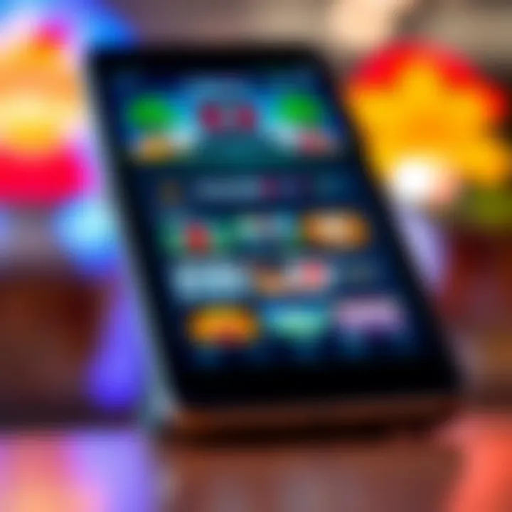 Mobile device displaying the Pokies Net app interface with various slot game options