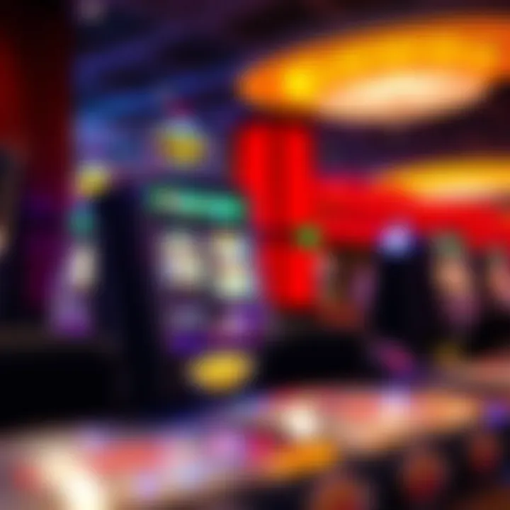 Modern land-based pokies machine with vibrant lights and display inside a casino venue