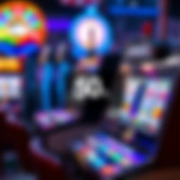 Diagram illustrating the mechanics of a pokies machine with focus on betting options and net outcomes