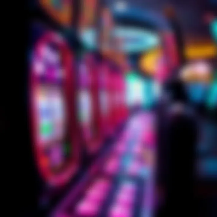 Colorful online pokies machine interface with spinning reels and winning symbols