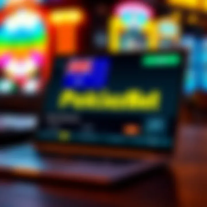 Safe and secure online gambling platform on a laptop with Australian flag icon