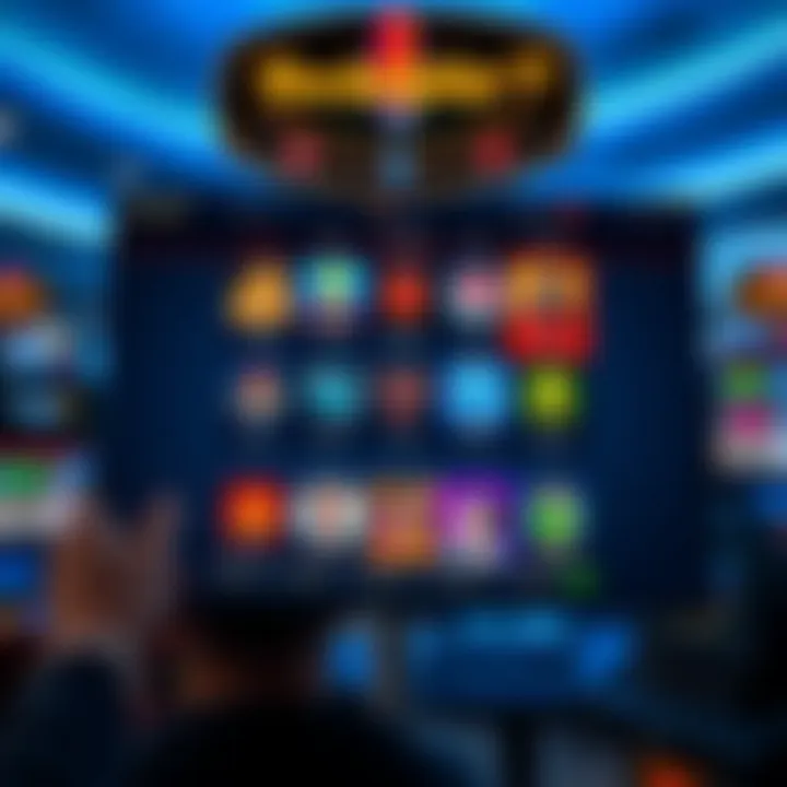 User interface showcasing various features and options of Rocketplay 9 platform