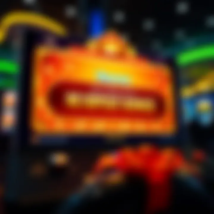 Illustration showing a winning online casino screen with bonus notification at Skycrown